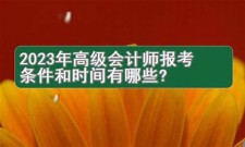 (2025)高级会计师报考条件和时间(高级会计师报考条件和时间2023黑龙江省)